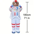 thumbnail image 6 of Adult Inflatable White Space Suit Perfect For Halloween Cosplay And Stage Performance Space Suit Design Astronaut Dress Up,Height 59"–74.8",Astronaut, 6 of 6