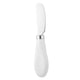 thumbnail image 1 of Cuchillo para mantequilla y queso, mango de porcelana, acero inoxidable para untar tostadas Blanco, 1 of 9