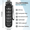 thumbnail image 2 of Botella De Agua Deportiva Malubero 32 Oz Negro Libre de BPA y TOXINAS, 2 of 3