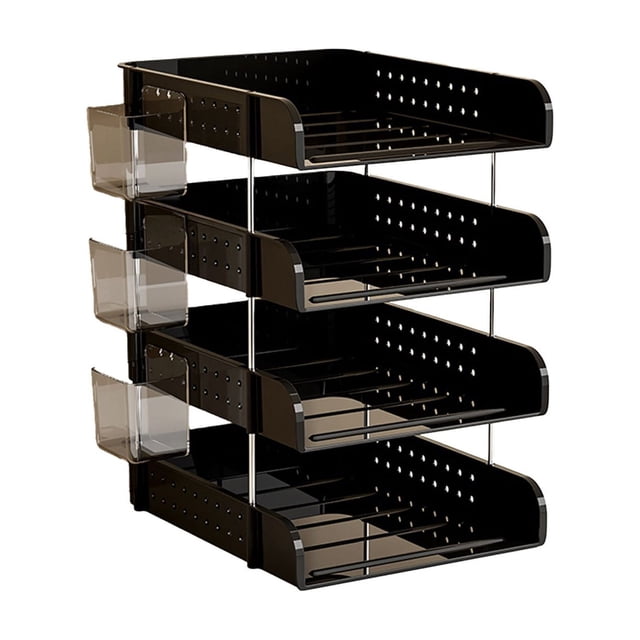 Deeceymbur Desk Pegboard Storage Organizer Stationery And Cosmetics Holders Home Office Workspace Part Document And Supplies Rack