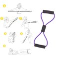 thumbnail image 4 of Figura 8 Bandas elásticas para ejercicios: brazo, hombro, espalda, entrenamiento, cuerda elástica, herramientas de fitness ligeras para mujeres, 4 of 5
