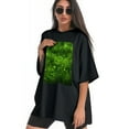 thumbnail image 3 of Plus Size Shirt for Women Black Tops for Women Oversized Short Sleeves Shirt for Women Grass3 T Shirt Crewneck Shirt for Women 3XL, 3 of 5