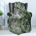 thumbnail image 4 of Nature Soft Flannel Fleece Throw Blanket, Tree Branch in Spring Season Fairy Jungle Growth Nature Look up Wood Scene Photo Print, Cozy Plush for Indoor and Outdoor Use, 50" x 70", Green, by Ambesonne, 4 of 5