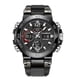 thumbnail image 1 of Reloj Relojes militares de lujo FOXBOX para hombres completamente negros, 1 of 5