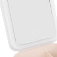thumbnail image 3 of BIMZUC Portable Makeup Case with Light Up Dimmable Mirror Rechargeable Cosmetic Organizer Travel Bag Beige 8.19 inches / 20.8 cm, 3 of 10