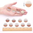 thumbnail image 4 of 1 Box 12Pcs Resin Wooden Earring Flat Round Dangle Making Kits Two Tone Walnut Wood Pendants for Necklace Bracelet DIY Jewelry Findings Milky, 4 of 6