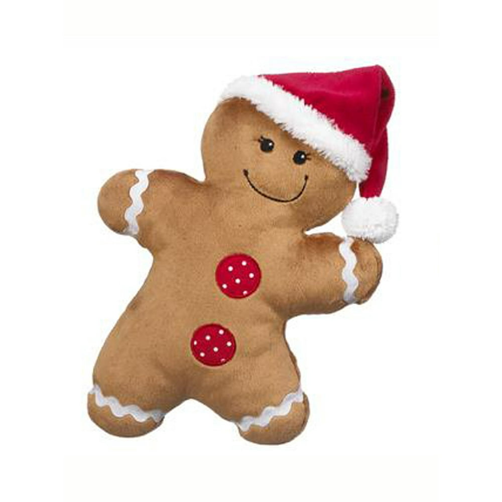 Gingerbread Man Plush With Santa Hat by Ganz