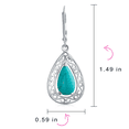 thumbnail image 4 of Bling Jewelry Womens Western Style Blue Turquoise Dangle Gemstone Earrings in  Sterling Silver, 4 of 4