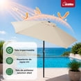 thumbnail image 4 of Sombrilla Tipo Madera Jardin Exterior 3m Playa Terraza Color Beige, 4 of 7