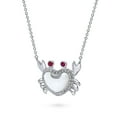 thumbnail image 2 of BERRICLE Sterling Silver Crab Mother Of Pearl Fashion Pendant Necklace for Women 16 inch, Rhodium Plated, 2 of 6