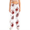 thumbnail image 5 of Zydvens Women Halloween Pajama Pants Wide Leg Lounge Wear with Pockets Soft Elastic Waist Drawstring Sleepwear Bottoms Spooky Pumpkin Ghost Sweet Print Costume Cosplay S-3XL, 5 of 7