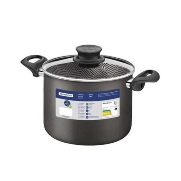 Olla Alta Tramontina Paris 7.2 L Negro