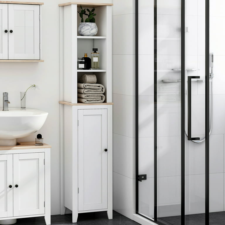 kleankin Bathroom Cabinet Wall Mount with Mirror Door 3 Shelf Organizer for  Bathroom Kitchen Bedroom Grey