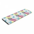 thumbnail image 1 of Retro Bench Pad, Pastel Colored Funky Geometrical Shapes from Eighties and Nineties Memphis Style, HR Foam Cushion with Decorative Fabric Cover, 45" x 15" x 2", Multicolor, by Ambesonne, 1 of 3
