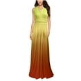thumbnail image 2 of SELONE Beach Dresses for Women Maxi Dress for Women Cross Gauze Wedding Guest Maxi Back Multiple Ways To Wear Maxi Long Fashion Beach Classy Y2K Soft Basic Summer Dresses for Women Yellow S, 2 of 6