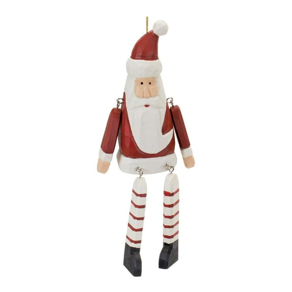 Melrose International LLC Santa Ornament (Set of 6) 9"H Wood