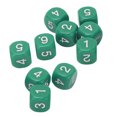 thumbnail image 3 of 20PCS 6 Sides Number Dice Round Corner Design Plastic Dice Set Board Game Teaching Tools Green, 3 of 5