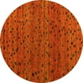 thumbnail image 1 of Ahgly Company Indoor Round Abstract Yellow Modern Area Rugs, 5' Round, 1 of 4