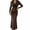 Coffee, variant on Cocktail Dresses for Women Spring 2026 Cowl Neck Long Sleeve Ruched Slim Fit Maxi Summer Formal Wedding Guest Dress