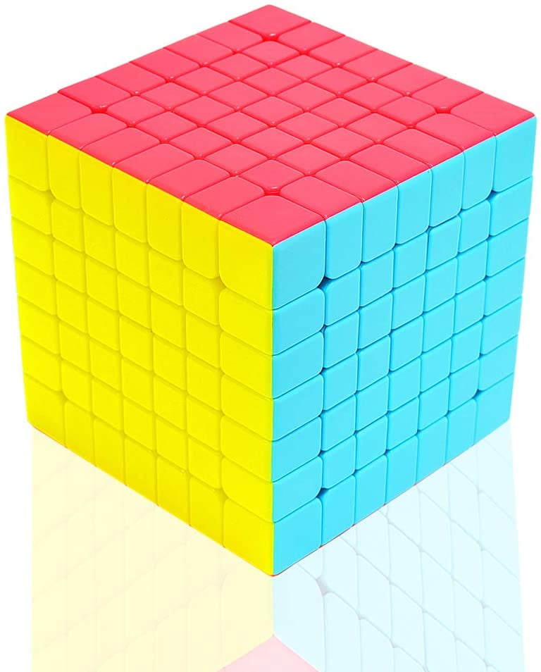 MF7 7x7x7 Speed Magic Cube Twist Puzzle Cubing Classroom Stickerless Solid Color 