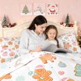 thumbnail image 4 of Erosebridal Cartoon Gingerbread Twin Comforter Sets, Candy House Bedding Set, Pink White, Christmas Reversible, 2pcs, 1 Comforter and 1 Pillowcase, 4 of 7