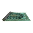 thumbnail image 2 of Ahgly Company Indoor Rectangle Medallion Turquoise Blue Traditional Area Rugs, 7' x 10', 2 of 4