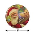 thumbnail image 3 of Christmas Holiday Santa Jolly Sparkle Kitchen Refrigerator Locker Button Magnet, 3 of 6