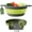 Green, variant on Gevoli 2-in-1 Large Collapsible Colander with Self-draining Base Set - Plastic Side Drain Food strainer for Edge of Kitchen Sink (White)