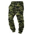 thumbnail image 2 of Casual Pants for Men Lined Camo Print Sweatpants Loose Fit Drawstring Plus Size Joggers Trousers for Men Army Green XXL, 2 of 3