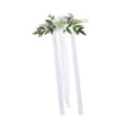 thumbnail image 3 of Flor de la silla de boda, flores artificiales, accesorio de fotografía, decoración de la silla del pasillo de boda Disposición floral Verde, 3 of 8
