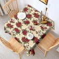 thumbnail image 2 of Multicolor Christmas Floral Pattern Square Tablecloth,Waterproof Square Table Cover,Wipeable Spillproof Washable Table Cover for Home Kitchen Party Decor 42"X42"(107x107cm), 2 of 6