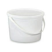 ePackageSupply Food Grade Plastic Buckets with Lid and Handle, White Storage Bucket, 0.5 Gallon