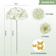 thumbnail image 2 of White Hydrangea Artificial Flowers, Faux Hydrangea Flowers with Stems, Full Heads Silk Fake Hydrangea Flowers for Wedding Bouquet Home Party Decor Centerpieces Floral Arrangements, 2 of 5