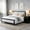 Black2, variant on LHSHID Queen Upholstered Bed with Fluffy Soft Headboard,Grey+Black Frame