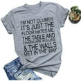 thumbnail image 1 of YourTops Femmes Je Ne Suis Pas Méchant C'est Juste le Sol ME Déteste T-Shirt (US TG, 1-Gris), 1 of 2