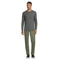 thumbnail image 6 of George Men's Long Sleeve Henley Shirt and Thermal Crewneck Tee, 2-Piece, Sizes XS-5XL, 6 of 7