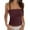 Brick Red, variant on Women's Knit Top Strapless Backless with Border Detail for Spring Summer Fashion and Beach Wear L Size Beige