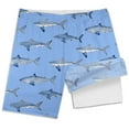 thumbnail image 5 of MEZZALL Boys Shark Printed Swimming Shorts With Lace Up High Waisted Loose Casual Swim Trunks Summer Beach Vacation Pool 7Y Relaxed Fit Baby Wear, 5 of 5