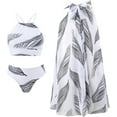 thumbnail image 2 of Coco&Chic 3 Piece Women's Retro High Waisted Bikini Set with Cover Up Beach Wrap Skirt, 2 of 10
