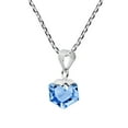 thumbnail image 4 of Gleaming Light Blue Crystal Prism Cube on Sterling Silver Pendant Necklace, 4 of 6