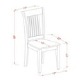 thumbnail image 5 of East West Furniture Oxford 3-piece Wood Dining Set with Wood Seat in Oak, 5 of 10