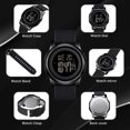 thumbnail image 6 of SKMEI Mens Watch Ultra-Thin Digital Sports Watch Waterproof Stainless Steel Fashion Wrist Watch for Men Women, 6 of 8