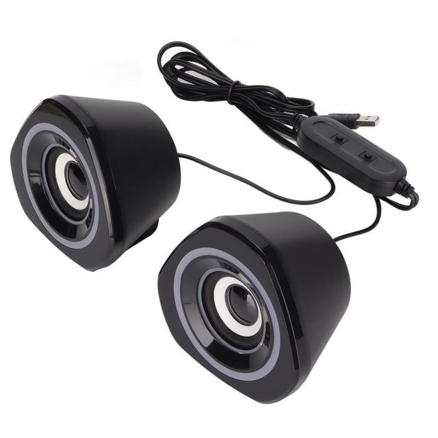 Altavoces para ordenador portátil, altavoz de escritorio con alimentación USB Altavoces de escritorio con alimentación USB Mini altavoz LED de escritorio creado magistralmente