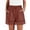 *Coffee, variant on Women's Cotton-Linen Shorts,Lace Fringe Hem Pants For Women,Ladies Summer Breathable Beach Shorts with Pockets,Coffee,S-3XL