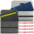 thumbnail image 4 of For Logitech K380 K480 K580 K780 Wireless Keyboard Storage Bag Felt Carrying Case Keypad Sleeve Anti Shock Protective Cover Light Grey K580, 4 of 6