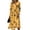 Yellow, variant on Dresses for Women Plus Size Flowy Casual V Neck Wrap Dress Boho Beach Floral Print Sundress