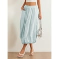 thumbnail image 6 of Rdhnmea Women's Balloon Long Skirts High Waist Solid Color A-Line Skirts, 6 of 9