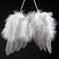 thumbnail image 1 of Gwong Electrónica Mini ángel blanco pluma ala decoración de boda árbol de navidad ornamento colgante, 1 of 5