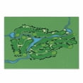 thumbnail image 1 of Golf Cutting Board, Map of a Golf Course Layout with Flags Trees Plants River and Bridges Game Abstract, Decorative Tempered Glass Cutting and Serving Board, in 3 Sizes, by Ambesonne, 1 of 2