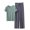 Army Green, variant on Women's Pajama Sets Summer Short Sleeve Crew Neck T-shirt Tops Loose Solid Color High Neck Lace Up Wide Leg Pants Modals Cotton Home Wear Two-piece Set